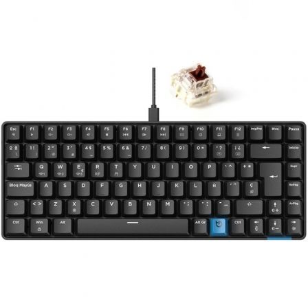 Hiditec GM1K Teclado Gaming Mecánico 75% Hot-Swap Gateron Brown ISO Español